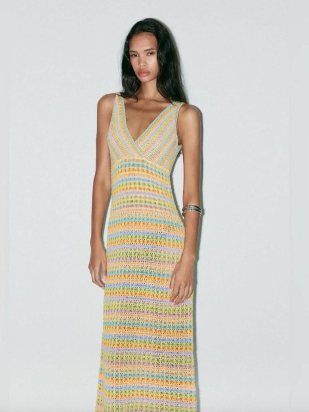Zara Multicolor Knit Dress NWT